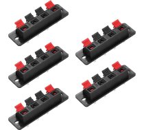 avota karte 4 virzienu atsperu termināls Push Release savienotājs Plate Jack ligzda Skaļruņu termināls Skaļruņu skava Test Clip WP4-4 Pack of 5