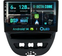 SXAUTO - 6G + 128G - Android 14 IPS auto radio Toyota Aygo/Peugeot 107/Citroen C1 (2005-2014) - Iebūvēts Carplay/Android Car - Kamera + mikrofons - DAB stūres vadība Fast-Boot 360-CAM -2 DIN 10,1 collu