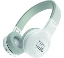 JBL E45BT bezvadu Bluetooth austiņas, daudzpunktu ekvivalents, cieši pieguļ ausij, ar vienas pogas tālvadības pulti ar mikrofonu, baltas krāsas
