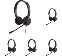 Jabra Evolve 20 MS Stereo melns (5 gabalu iepakojums)