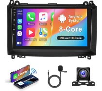 8 kodolu 2G + 64G Android auto radio Mercedes Benz W169 W245 B200 W639 Viano W906 Sprinter 9 collu auto radio ar Apple Carplay Android auto navigācija GPS WiFi Mirror Link Bluetooth FM/RDS/DAB aizmugurējais