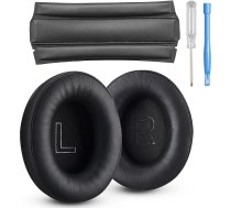 AHG Accessory House Global rezerves ausu spilventiņi Cloud Alpha un galvas saites spilventiņi, kas saderīgi ar Kingston HyperX Cloud Alpha/Alpha S austiņām Viegla DIY uzstādīšana / īpaši biezas putas /