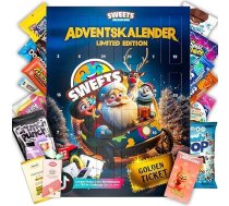 Adventes kalendārs 2025 ar amerikāņu saldumiem un uzkodām no visas pasaules - Ziemassvētku kalendārs ar Labuchoc, Dubaijas šokolādi, šokolādes konfektēm Crispy, eņģeļu matiem un daudziem citiem virālajiem akcentiem