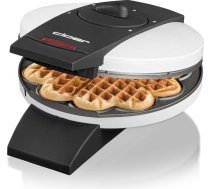 cloer 1621 vafeļu mašīna klasiskām sirds formas vafelēm / 930 W / vafeļu izmērs 15,5 cm / brūnuma pakāpes regulēšana / balta, metāls