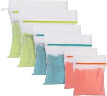 6 x Netz-Wäschesäcke, Netz-Wäschesack für Waschmaschine, wiederverwendbarer Wäschesack für Wäsche, für Feinwäsche, Bluse, Strumpfwaren, Unterwäsche, BHs, Dessous, Babykleidung (2 m, 30 x 40, 2L, 40 x