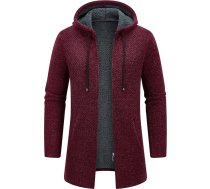 KUDORO Vīriešu kardigāns garā kostīma jaka Hood trikotāžas Pulovers Hoodie Ziemas mētelis Ziemas jaka Ziemas jaka Fleece jaka sviedru jaka Fine Knit