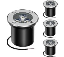 AHOTSUK LED iebūvēts grīdas prožektors Ceļa apgaismojums 3 W 12 V 24 V iebūvēts grīdas prožektors Āra IP67 Dārza prožektors āra ceļa apgaismojumam Dārza terases kāpnes Auksti balta