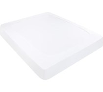 PiccoCasa Box Spring pārvalks, elastīgs audums, 4 puses, gultas svārki bez krokām mājās, elastīgs matrača pārvalks, piemērots matračiem līdz 14 collām, balts karalis