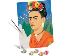 Ravensburger CreArt Frida Kahlo 25525 Gleznošana pēc skaitļiem pieaugušajiem, DIY gleznošanas komplekts ar otu un akrila krāsām, dāvana sievietēm un vīriešiem, gleznošana uz audekļa