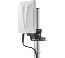 EMOS Village Iekštelpu ārējā universālā aktīvā antenas antena DVB-T2, DAB, FM, Full HD, ar integrētu LTE Cut filtru, 4G, 5G filtru un pastiprinātāju, attālai uztveršanai (0-80 km)