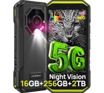 Ulefone Armor X32 Pro 5G āra mobilais tālrunis 2025, 16GB+256GB/SD-2TB 64MP+16MP+25MP nakts redzamības 5,65 collu ar atspīduma lukturīti 5500mAh Android 14 viedtālrunis 3 ligzdas/Face ID/Fingerprint/OTG/NFC Green
