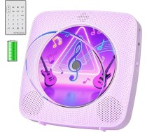 Radio ar CD atskaņotāju Bērni: Kegaudio Pārnēsājamie CD atskaņotāji Pārnēsājamie ar Bluetooth skaļruni Priekšējais displejs Tālvadības pults Atbalsta taimeris USB atskaņošana AUX atskaņošana Violeta krāsa