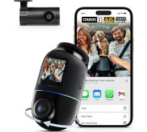 70mai Dash Cam 4K Omni, 4K + 1080P Dash Cam 360 grādu priekšējā un aizmugurējā kamera ar Dual STARVIS 2 HDR, 4G LTE, AI kustības noteikšana, nakts redzamība, GPS 5GHz WiFi 6, 24H stāvvietas režīms, App Control, 128GB SD