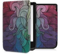 kwmobile Flip Case saderīgs ar Pocketbook Touch Lux 4/5/Touch HD 3/Color (2020)/Vivlio Lux 5 Case - E-grāmatu lasītāja futrālis - Krāsa Rozā Rozā Zila Zila Zaļa