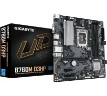 GIGABYTE B760M D3HP pamatplate - 14. paaudzes Intel Core procesori, 4+1+1+1 fāzes VRM, līdz 5600 MHz DDR5, 2xPCIe 4.0 M.2, GbE LAN, USB 3.2 Gen 1