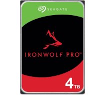 Seagate IronWolf Pro 4TB NAS iekšējais cietais disks 3,5" 7200RPM CMR 256MB Cache SATA 6GB/S + 3 gadu glābšanas pakalpojums Modelis Nr.: ST4000NT001