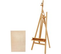 CONGRUI Zīmēšanas tāfele Gultas koka saliekamais uz priekšu Gouache Oil Painting Sketch Sketch Holder Portable (Gultas + 4K zīmēšanas dēlis)