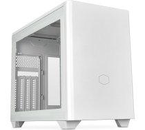 Cooler Master Master MasterBox NR200P V2 Mini ITX PC korpuss, balts - stikla sānu sienas, vertikāls GPU izvietojums, PCIe 4.0 x16 Riser, 360 grādu piekļuve bez instrumentiem, 120 mm PWM ventilators, USB 3.2 Gen 2x2 Type-C