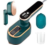 Mini tvaika gludeklis, pārnēsājams tvaika gludeklis sausai un mitrai gludināšanai, ceļojuma gludeklis ar 100 ml ūdens tvertni, 1000 W 15S ātra sildīšana, tvaika gludeklis ceļošanai un lietošanai mājās (zaļš)