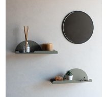MILUKA 2 sienas plauktu komplekts ar pakaramajiem 35 cm zaļš | Sienas plaukts ar āķiem | Sienas plaukts ar āķiem | Sienas plaukts ar āķiem | Sienas žaketes turētājs | Plaukts priekšnamiem | Sienas pakaramais ar āķiem | Suņu mēteļu turēt
