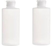 VASANA 2 x 200 ml caurspīdīga tukša plastmasas pudele ar mīkstu caurulīti, izspiežot Emulsijas kosmētikas trauks sejas tīrīšanas līdzeklim, šampūnam un tualetes piederumiem