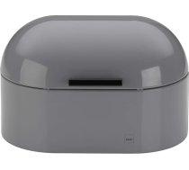 Kela Friscolino metāla maizes kaste ar ventilācijas atverēm 25 x 15 x 17 cm, maza maizes kaste ar atvāžamu vāku, maizes uzglabāšanas kaste, gaiši pelēka, glancēta