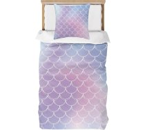 Caregchrisj Bērnu gultas veļa 135 x 200 cm Bērnu gultas veļa meitenēm, rozā burbuļi Mikrošķiedras sega un spilvendrāna 80 x 80 cm ar rāvējslēdzēju
