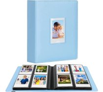 288 vertikālas fotogrāfijas Instax Mini fotoalbumam, priekšējais logs, Polaroid fotoalbumam 2x3 Fujifilm Instax Mini 12 11 11 9 8 40 filmām, Polaroid 300, HP Sprocket, K-pop foto kartēm (zila)