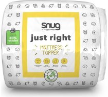 Snug Just Right Double vai King matrača pārvalks Mīksts, pūkains, stepēts mikrošķiedras pārvalks ar elastīgām stūru siksnām Balts (135cmx190cm) (150cmx200cm) (King)