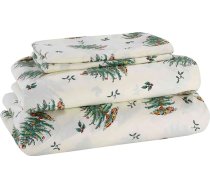 Avanti Linens Spode Gultas pārklāji Mājīgs 4 gabalu komplekts ar atbilstošiem spilvendrānu pārvalkiem Brīvdienu istabas dekori (Spode Ziemassvētku eglīte, ziloņkaula kauls, karaliene)
