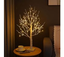 CECOMBINE Bērza gaismas eglīte iekštelpās ar 144 silti baltiem LED gaismas diodēm, LED eglītes gaismas, dekoratīvie koku zari Ziemassvētku dekorēšana, kāzu interjera dekorēšana, dzimšanas dienas svinībām, kāzu svētku svinībām