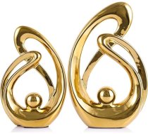 XMGZQ 2 zelta dekoru komplekts Modern keramikas statujas dekorācijas dzīvojamai istabai, minimālisma statujas plauktu dekoru akcenti, abstraktās mākslas skulptūru dekori ēdamistabai, birojam, kafijas galdiņam, centrālajai daļai