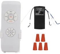 220 V universāls griestu ventilatora tālvadības pults komplekts, bezvadu griestu ventilatora lampas tālvadības pults komplekts ar gaismas kontroli, 3 ātrumu iestatīšana, 4 laika regulēšanas iestatījumi, mājām, birojam, restorānam, veikalam