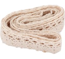 Mežģīņu lenta, tīkls, galdauts, svārki, kokvilnas diegi, izsmalcināta apdare, dāvanu apdare, 20 jardi, dobi mežģīnes (bēšs)