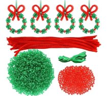 Yokomu Ziemassvētku krelles Ornaments komplekts Ziemassvētku vainags krelles TREI formas Izgatavo pats krelles Ziemassvētku piekaramais dekors