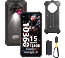 Ulefone Armor X16 Āra mobilais tālrunis Android 15, 12GB + 128GB/SD-2TB 10360mAh, IP68/IP69K āra viedtālrunis, 6,56 collu 48MP + 20MP ar lukturīti, astoņkameru dizains/5GHz Wi-Fi/3 karšu slots/NFC/OTG