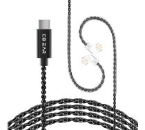 KZ ZS10 Pro iem kabeļa USB C kabeļa nomaiņa, uzlabots austiņu monitora kabelis ZS10 PRO X, ZS12 PRO X, ZSN PRO X, EDX PRO, ZAR, ZA12, Castor, ZSA, PRX, CCA CRA austiņām (QDC tapas bez mikrofona)