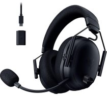 Razer BlackShark V3 Pro - bezvadu e-sporta austiņas ar ANC trokšņu slāpēšanu - 50 mm audio draiveris - noņemams mikrofons - bezvadu 2,4 GHz un Bluetooth - FPS profili - PC/Mac | Black