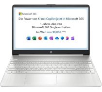 HP 1 15s-fq3215ng 15,6 collu, 1920 x 1080 pikseļu, Intel Celeron N4500, 4 GB, 128 GB SSD, Windows 11 Home S režīmā