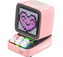 Divoom Ditoo daudzfunkcionāls Pixel Art LED Bluetooth skaļrunis, 256 programmējams LED panelis ar svētku gaismu, vieds digitālais galda pulkstenis, spēļu mūzikas kastīte, TF kartes un radio atbalsts, rozā krāsā