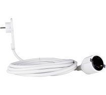 REV Smart plakanās kontaktdakšas savienotāja pagarinājums, plakana kontaktdakša 8 mm, pagarinājuma kabelis 10 m, maks. 3 680 W, balts