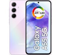 Samsung Galaxy A55 5G, trīskārša aizmugurējā kamera līdz 50 MP, 32 MP pašportretu kamera, nakts grafika, objektu dzēšanas funkcija, metāla un stikla konstrukcija, IP67, Super AMOLED 6,6" 120 Hz redzamības pastiprinātājs, 256 GB - rozā krās
