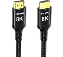 Etseinri 4K 8K HDMI 2.1 kabelis 15M, 48Gbps ātrgaitas pīts HDMI kabelis 2.0 4K 120Hz 8K 60Hz eARC HDCP 2.2&2.3 Dynamic HDR Dolby Atmos, HDMI kabelis saderīgs ar PS5 Xbox HDTV monitoru