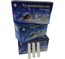 Piramīdas sveces mazas, baltas, aptuveni 14 x 74 mm / 150 gab Ziemassvētku sveces, Adventes sveces, Ziemassvētku eglīšu sveces, eglīšu sveces, sveces, sveces
