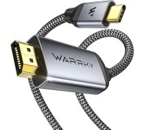 WARRKY 4K USB C kabelis ar HDMI, pīts, ar zelta pārklājumu, no Thunderbolt 4/3 līdz HDMI, saderīgs ar iPhone 15 Series, MacBook Pro/Air, Mac, iPad Pro/Air, Galaxy S8 līdz S23, Surface, XPS, HP -1.8M