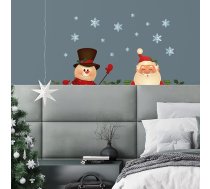 WALPLUS 55 x 90 cm Ziemassvētku rotājumi Sienas uzlīmes Peeking Santa un sniegavīrs Uzlīmes komplekts Sienas mākslas darbi Logu aplīmējumi Displeja uzlīmes Dzīvojamā istaba Pārdošana Atlaižu izpārdošana Mājas Dzīvojamā istaba