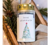 Grabkerze | Grablicht Weihnachten Advent | Friedhofskerze | Kerze Friedhof Mama Papa Oma Opa Sternenkind | Grabkerzen | Weihnachtskerze Adventskerze (1x Kompositions-Öllicht)