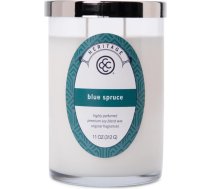 Colonial Candle Svečtuve, smaržojoša svece stiklā ar vāciņu, zila egle, smaržojoša egle, svece ar vairākiem daktīm, ilgs degšanas laiks (80 H), balta svece (312 g)