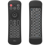 Rii MX6 2.4G gaisa pele ar aizmugurējo apgaismojumu + bezvadu tastatūra + 6 asu somatosensoriskā tālvadības pults + mikrofons + IR mācību pogas 5-in-1 mini datoriem / Smart TV / Android TV Box / Raspberry Pi (ASV izkārtojums)