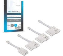 Litcessory pagarinājuma kabelis ar 6 kontaktu uz saīsināto galu Philips Hue Lightstrip Plus (50 mm, 4 gabali, balts - MIKRO 6-POLIG V4 / Solo Lightstrip)